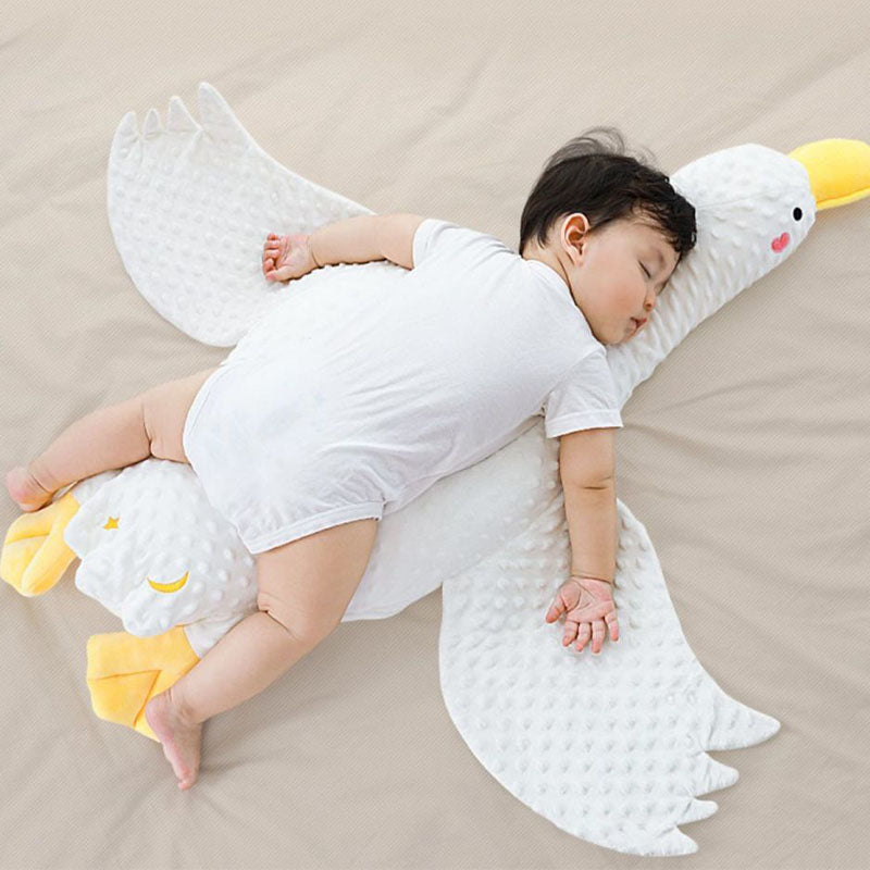 Baby Sleeping Duck Pillow (White)