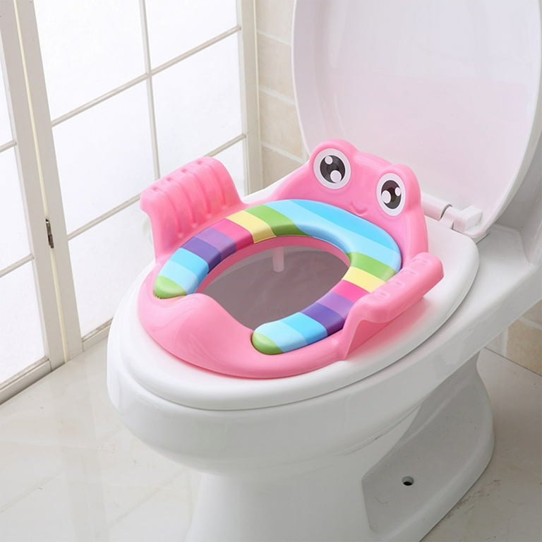 Cushioned Baby Toilet Potty Seat With Handle – Frog Design